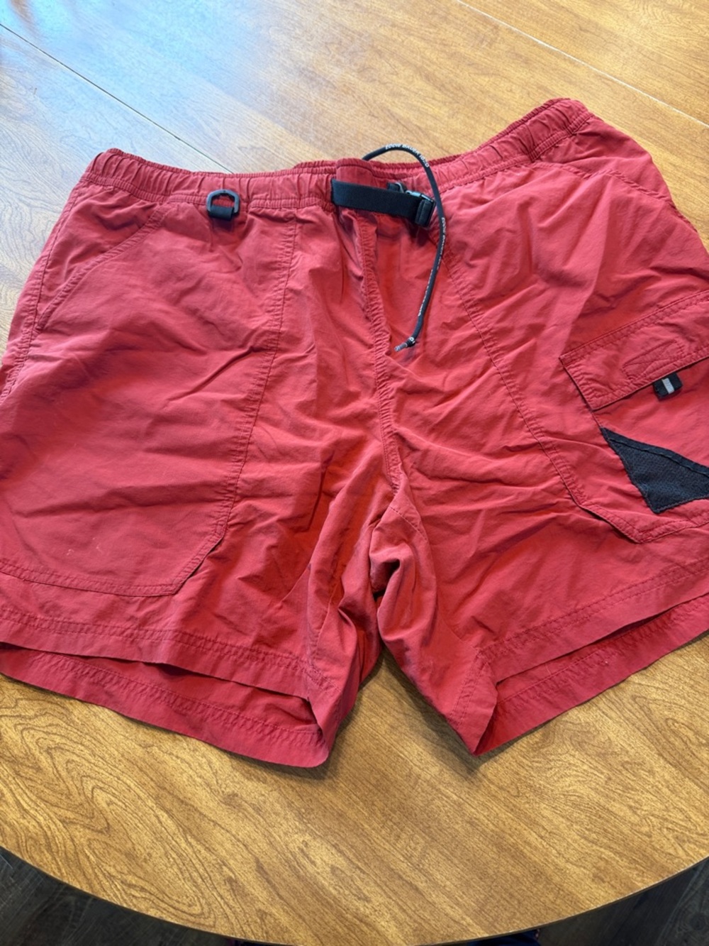 Eddie Bauer Deep Red Athletic Shorts with Utility Pocket